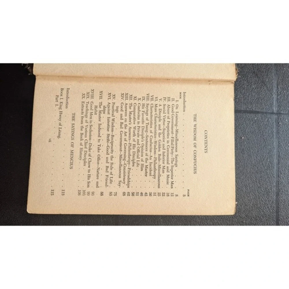 Antique‎ The Wisdom of Confucius Art Type Edition Classics Book 1900